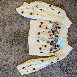 Free people embroidered top